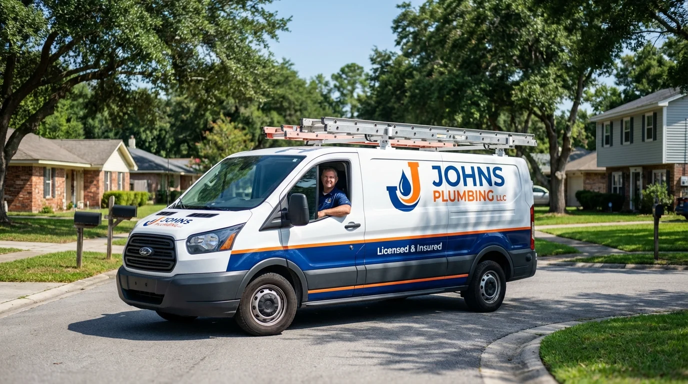 Johns Plumbing LLC service van in Cheyenne Wells, CO